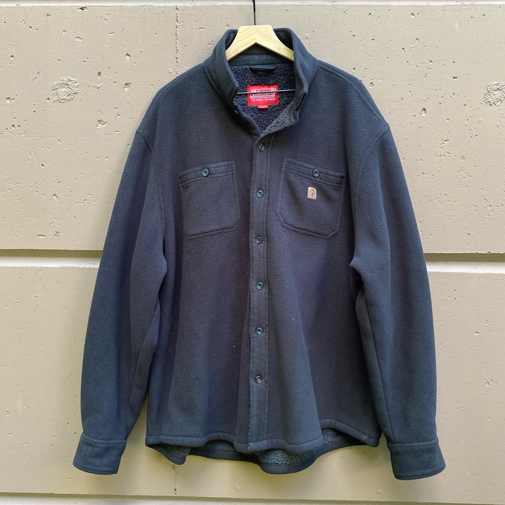 Coleman Teddy Jacket Button Down Black Size XXL